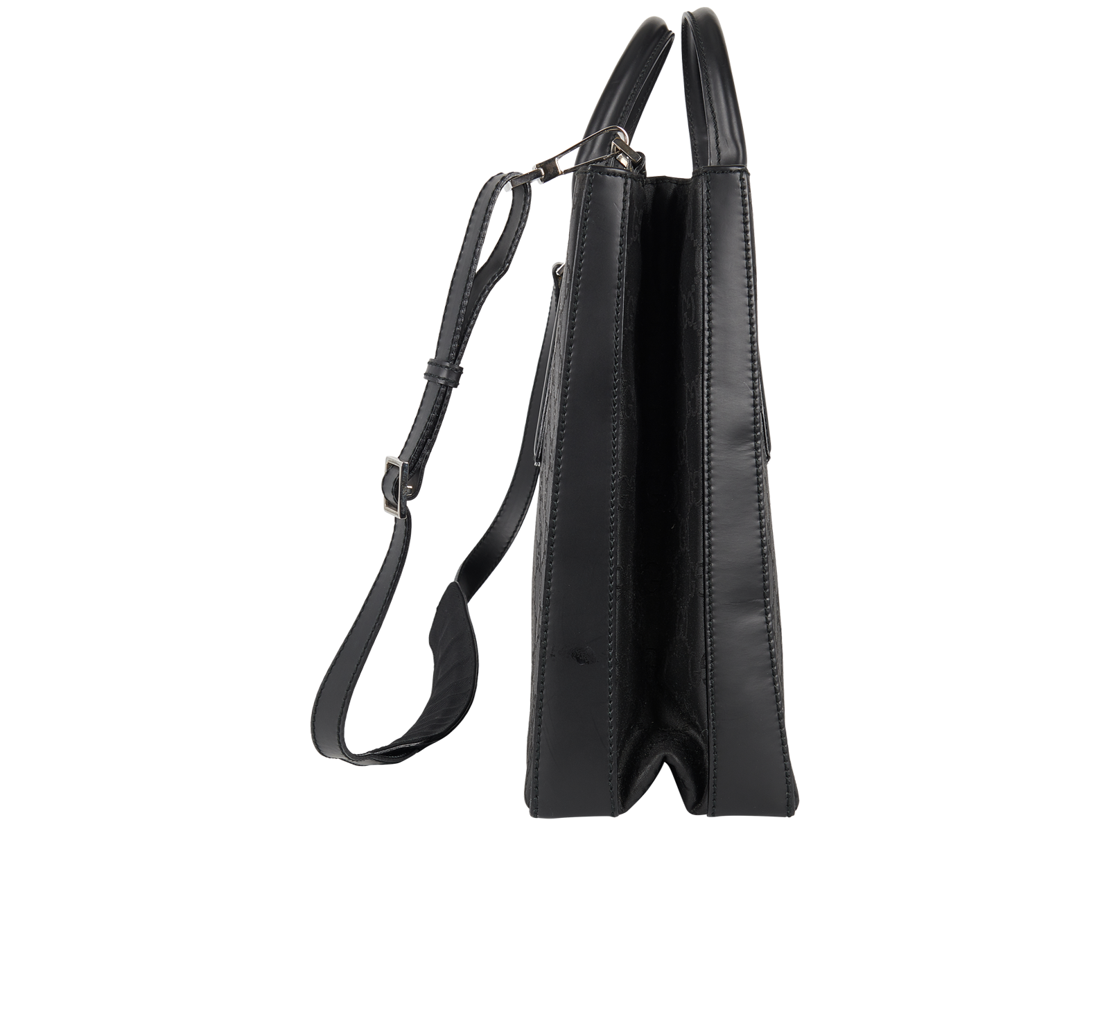 GG Supreme Briefcase, &pound;450, Handbags, Black, Canvas, Side view